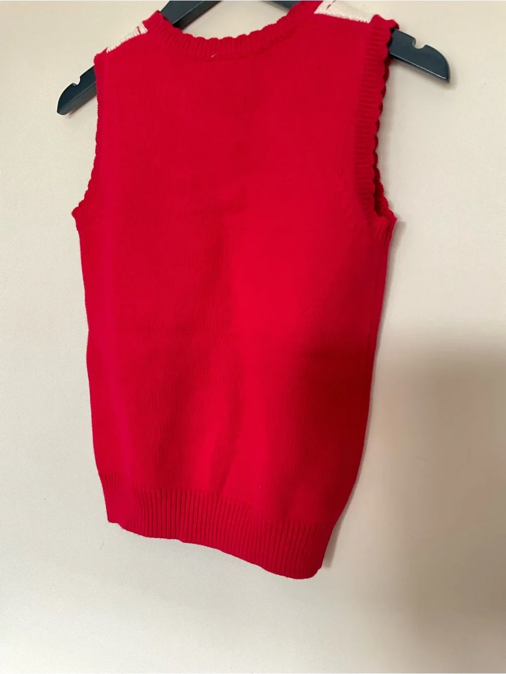 Gymboree Girls Red Sleeveless Knit Top with Cherry Embroidery Size M(7-8)